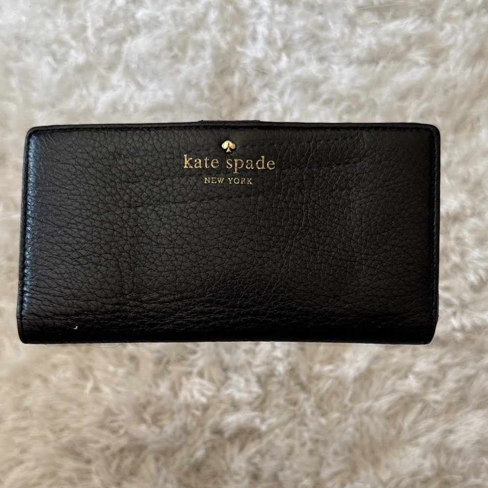 Kate Spade Black Leather Clutch